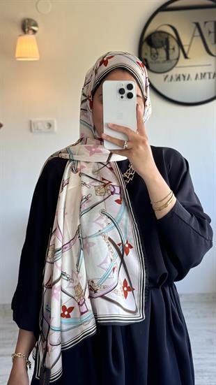 PUDRA PEMBE VUAL İPEK ŞAL