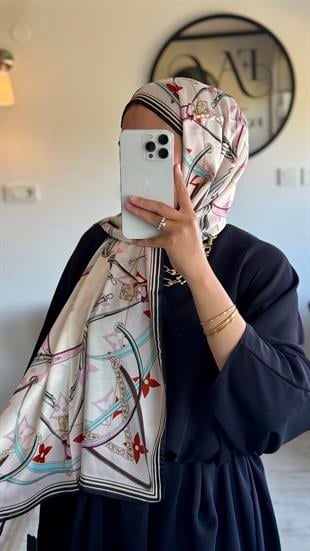 PUDRA PEMBE VUAL İPEK ŞAL