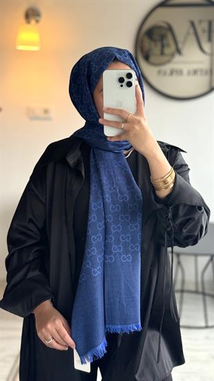 SAKS MAVİ / G KAŞMİR / YÜN İPEK ŞAL