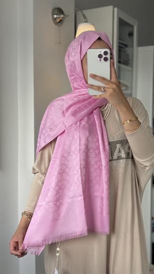 ŞEKER PEMBE İPEK PAMUK ŞAL