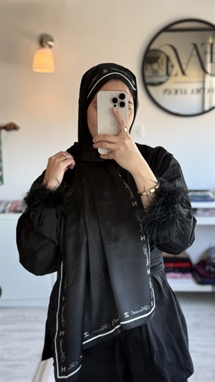 SİYAH C VUAL İPEK ŞAL