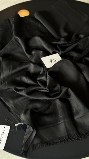 SİYAH ÇİFT YÖNLÜ KAŞMİR / YÜN ŞAL