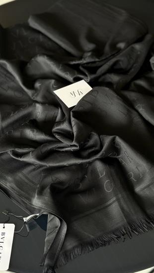 SİYAH ÇİFT YÖNLÜ KAŞMİR / YÜN ŞAL