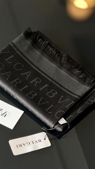 SİYAH ÇİFT YÖNLÜ KAŞMİR / YÜN ŞAL