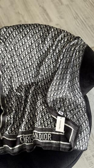 SİYAH ÇİFT YÖNLÜ YÜN İPEK ŞAL