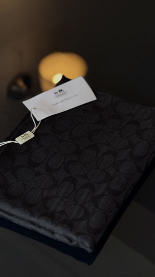 SİYAH COACH KAŞMİR İPEK ŞAL