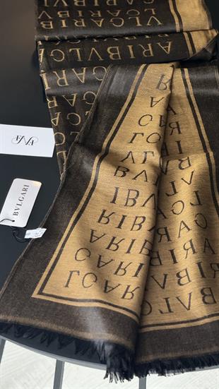 SİYAH GOLD ÇİFT YÖNLÜ KAŞMİR / YÜN ŞAL