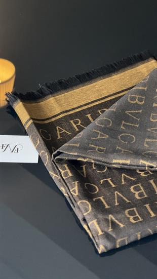 SİYAH GOLD ÇİFT YÖNLÜ KAŞMİR / YÜN ŞAL