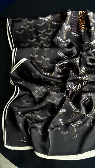 SİYAH GOYARD VUAL İPEK ŞAL 