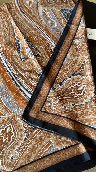 SİYAH İÇİ TABA / ETNİK DESEN PAMUK ŞAL