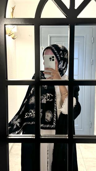 SİYAH SAF KAŞMİR YÜKSEK KALİTE ŞAL