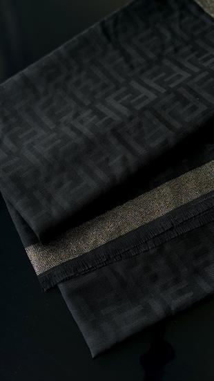 SİYAH İNCE YÜN İPEK ŞAL