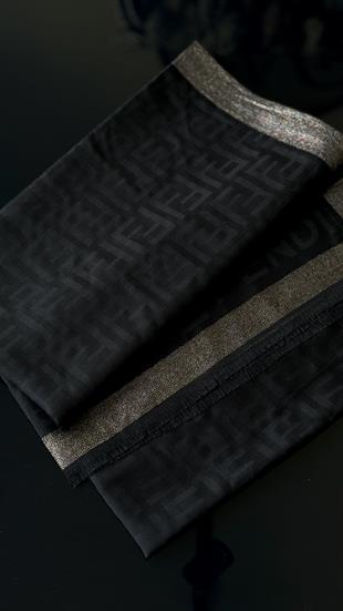 SİYAH İNCE YÜN İPEK ŞAL