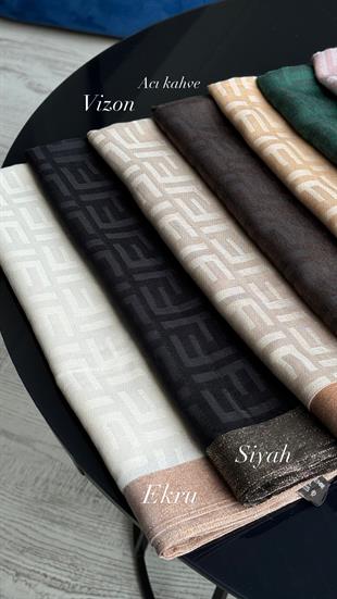 SİYAH İNCE YÜN İPEK ŞAL