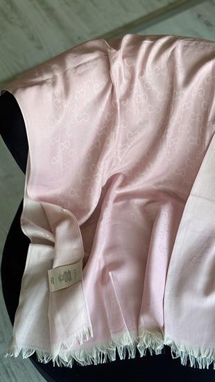 PUDRA PEMBE / G KAŞMİR / YÜN İPEK ŞAL