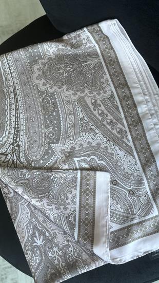 PUDRA BEJ / ETNİK DESEN PAMUK ŞAL