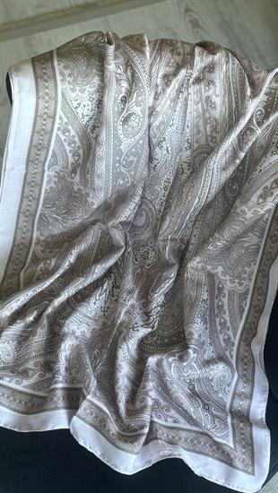 PUDRA BEJ / ETNİK DESEN PAMUK ŞAL