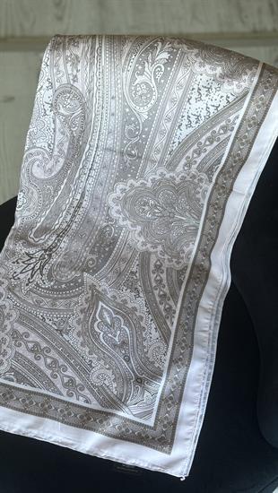 PUDRA BEJ / ETNİK DESEN PAMUK ŞAL