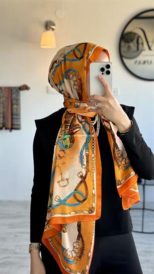 TURUNCU DESENLİ H VUAL ŞAL