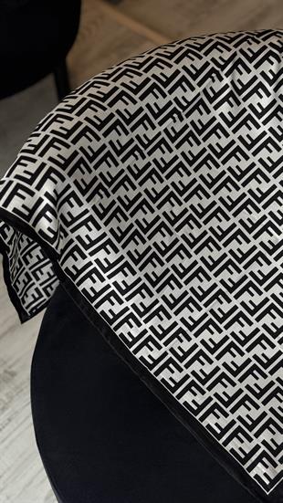 TWİL İPEK SİYAH BEYAZ İTHAL EŞARP