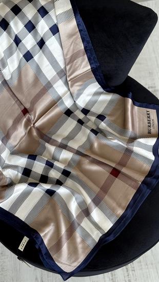 VİZON LACİVERT / ORJİNAL DESEN VUAL İPEK ŞAL