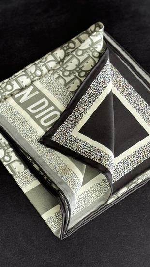 YEŞİL / GRİ ÇİFT YÖNLÜ ORJİNAL İTHAL DIOR EŞARP 