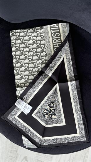 YEŞİL / GRİ ÇİFT YÖNLÜ ORJİNAL İTHAL DIOR EŞARP 