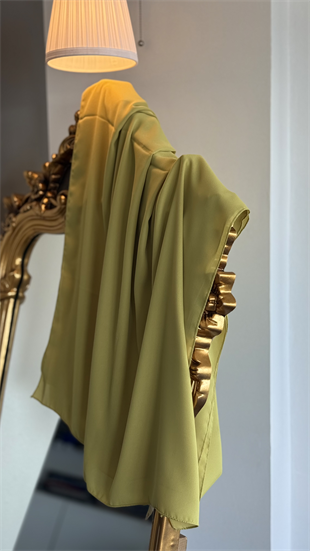 ZEYTİN YEŞİLİ DUBAİ KREP ŞAL