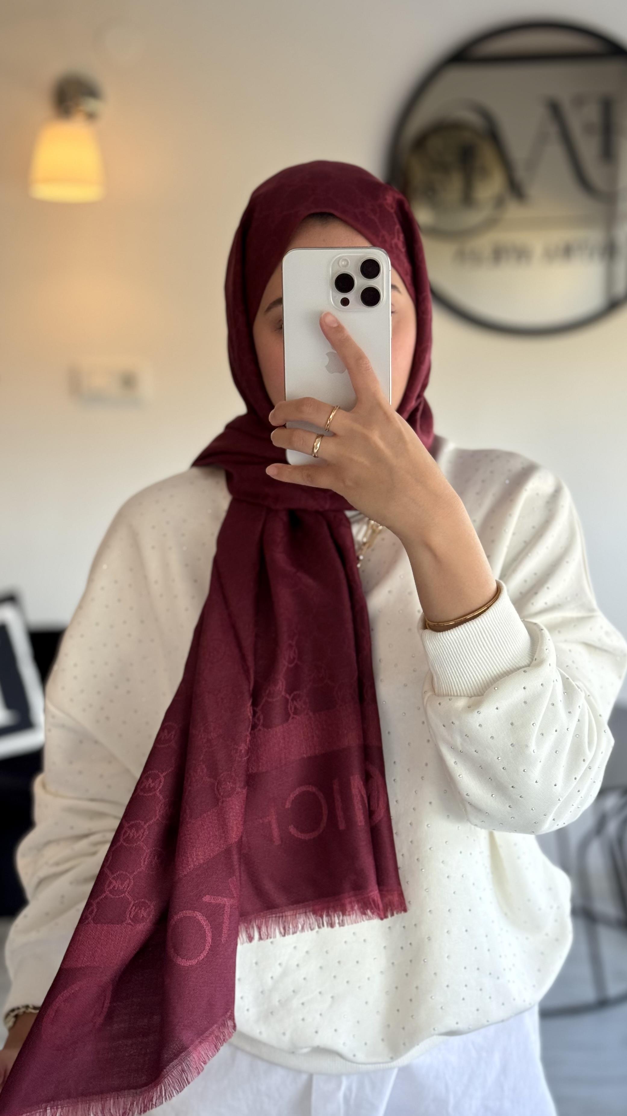 BORDO KAŞMİR İPEK MK ŞAL