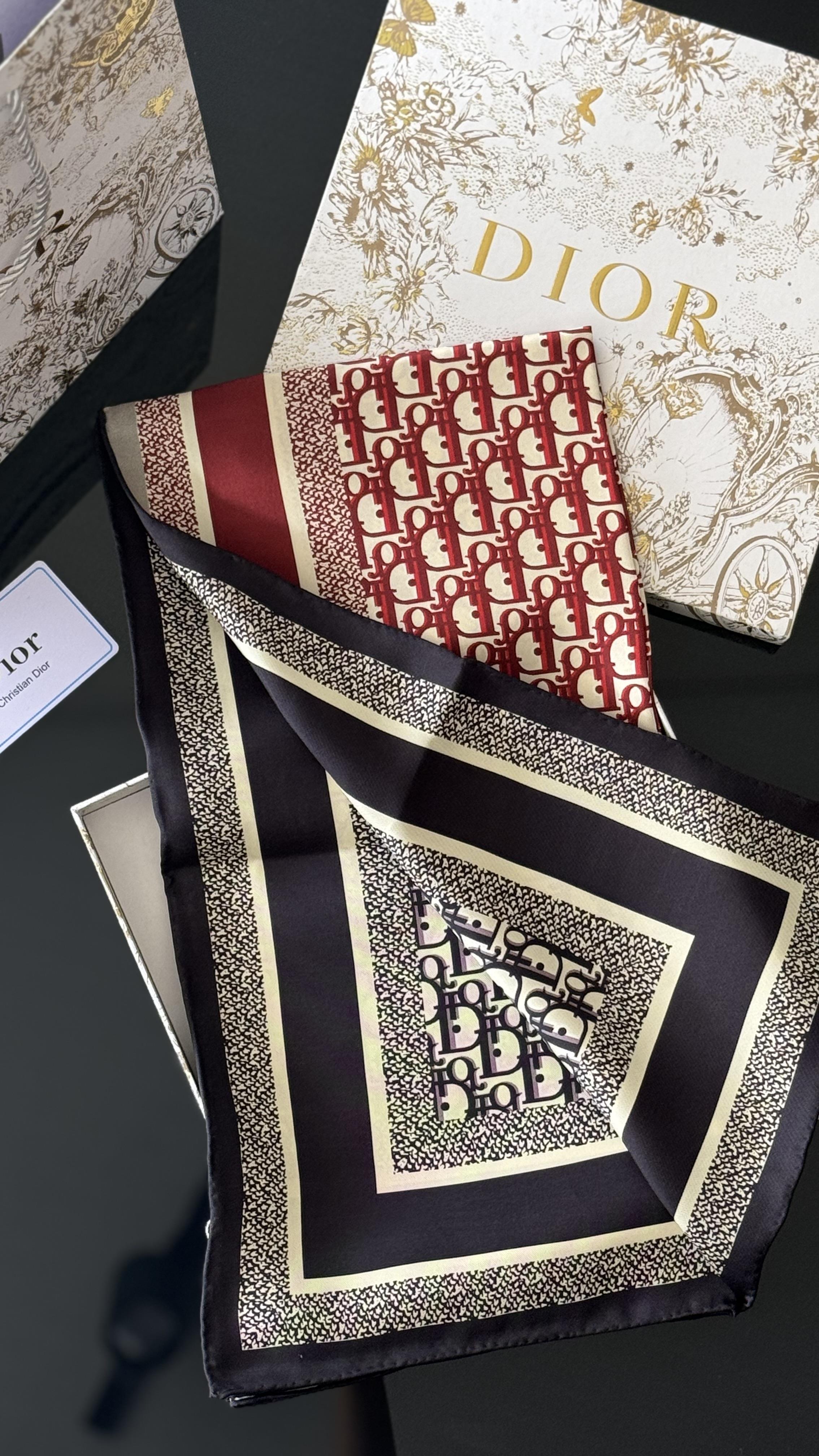 BORDO / SİYAH ÇİFT YÖNLÜ ORJİNAL İTHAL DIOR EŞARP 