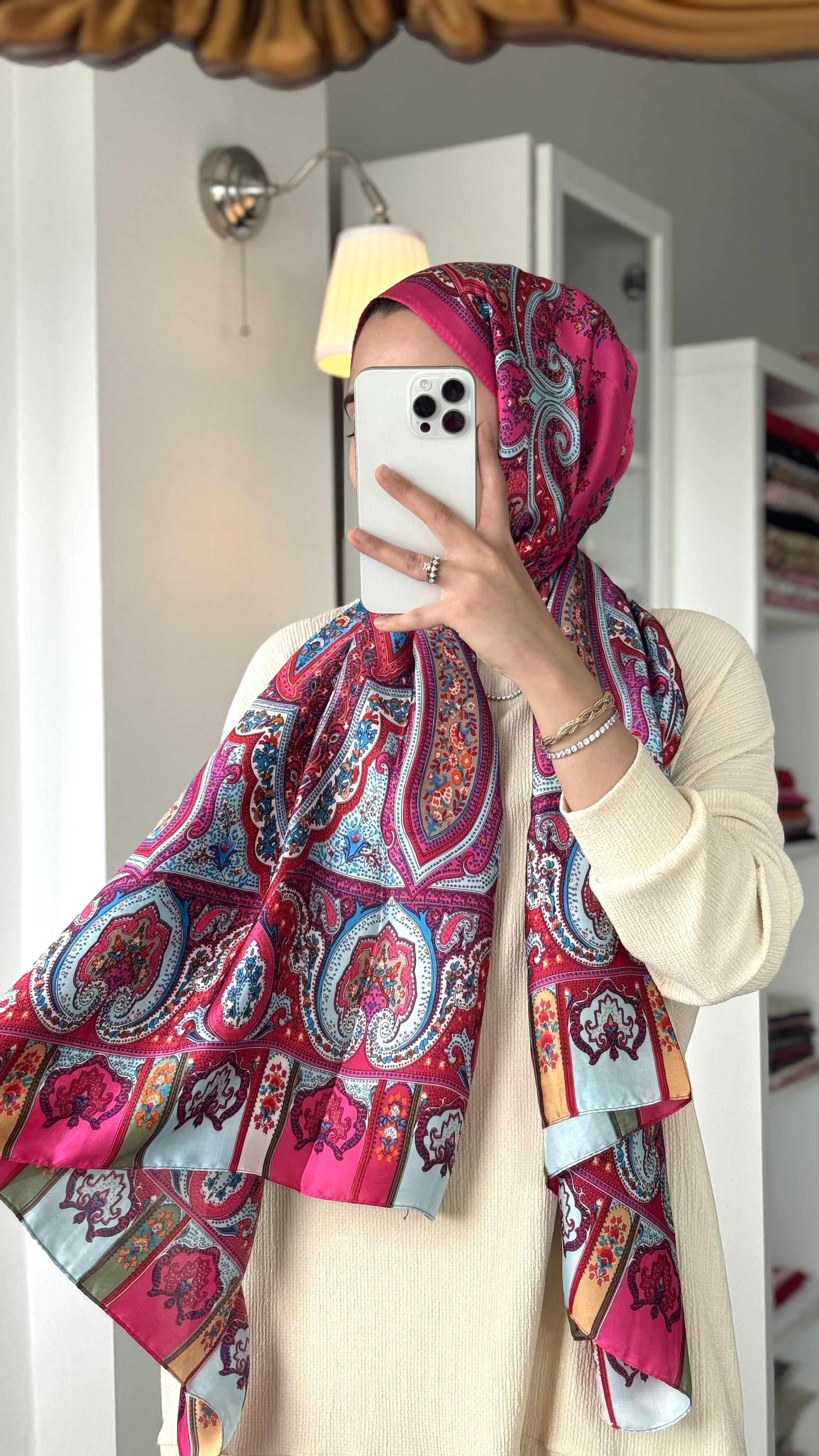 ETRO DESEN FUŞYA PEMBE ŞAL 