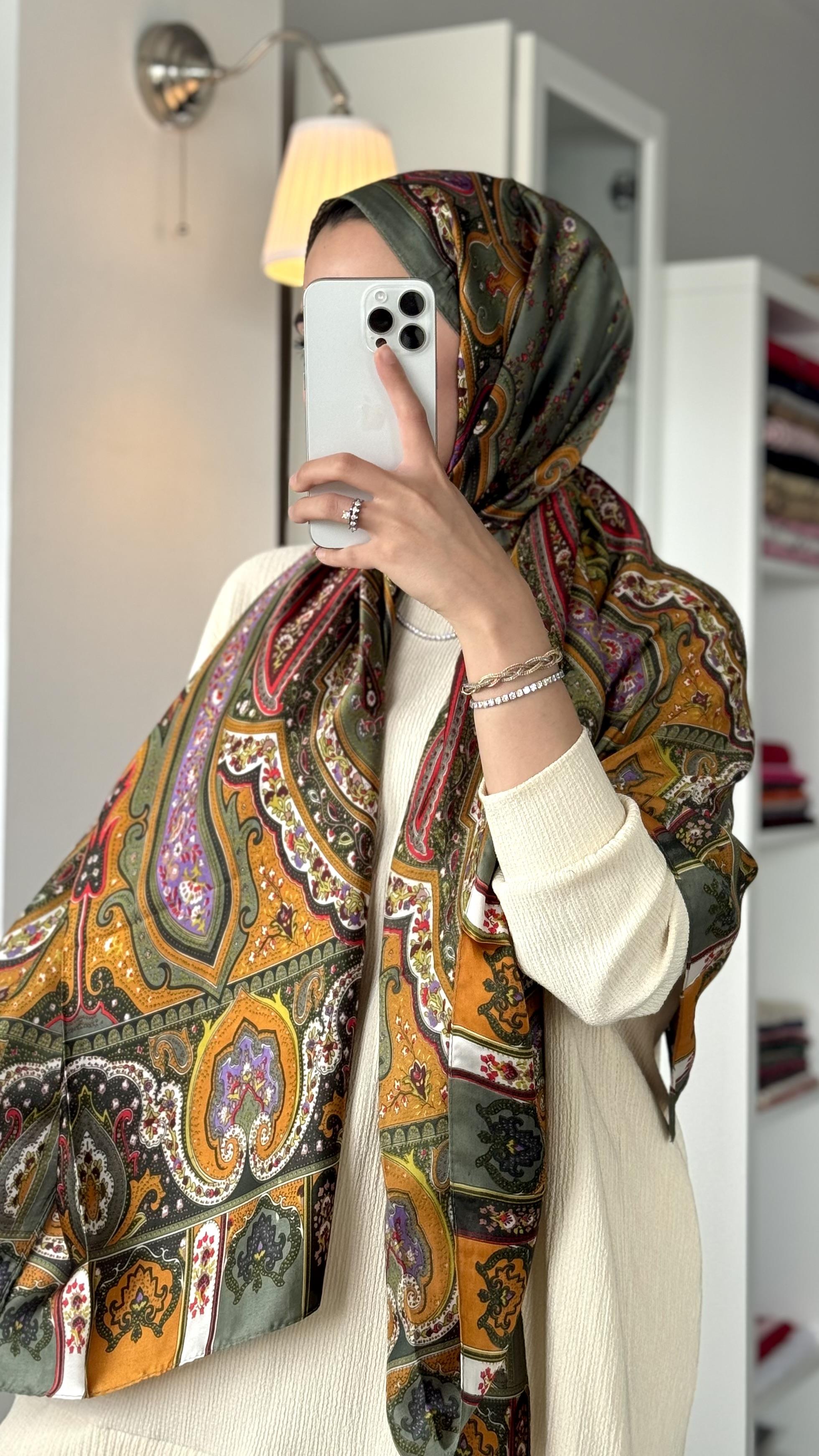 ETRO DESEN HAKİ YEŞİLİ ŞAL 