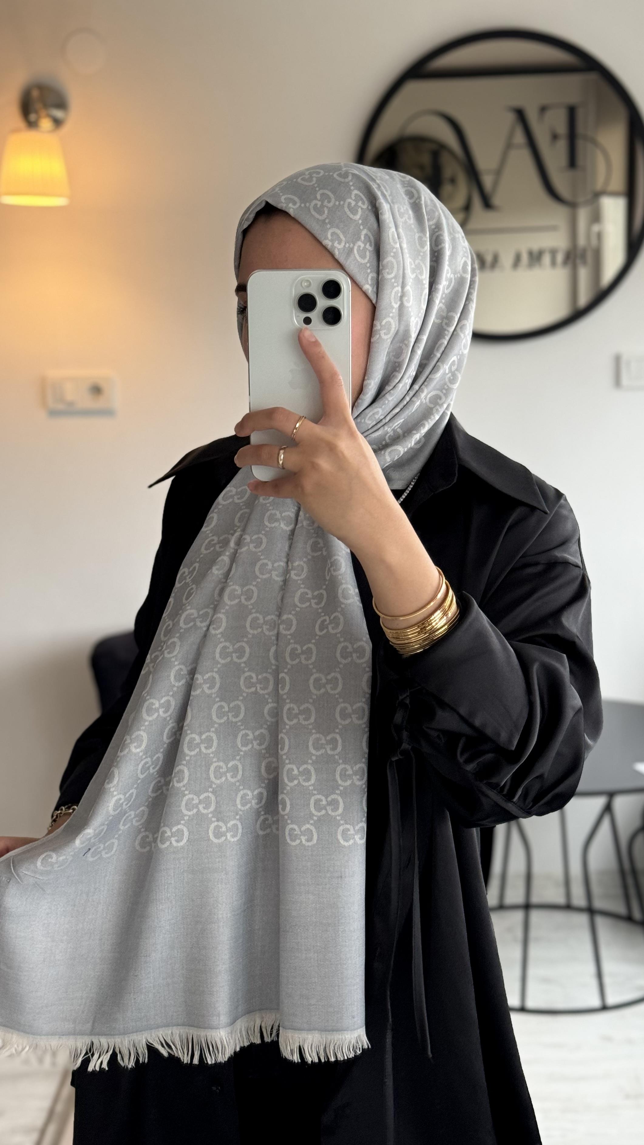 GÜMÜŞ GRİ / G KAŞMİR / YÜN İPEK ŞAL