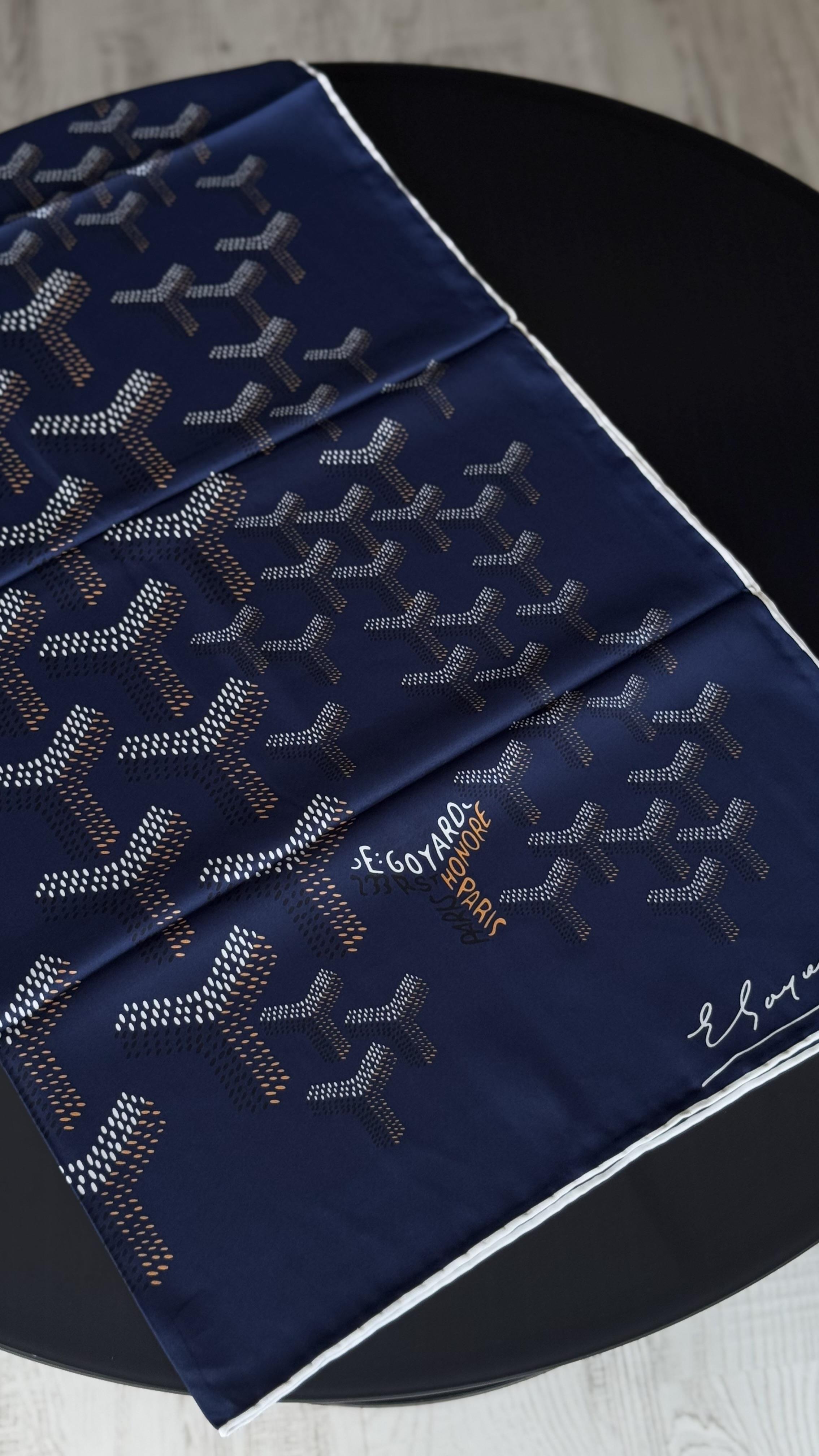 LACİVERT GOYARD TWİL EŞARP