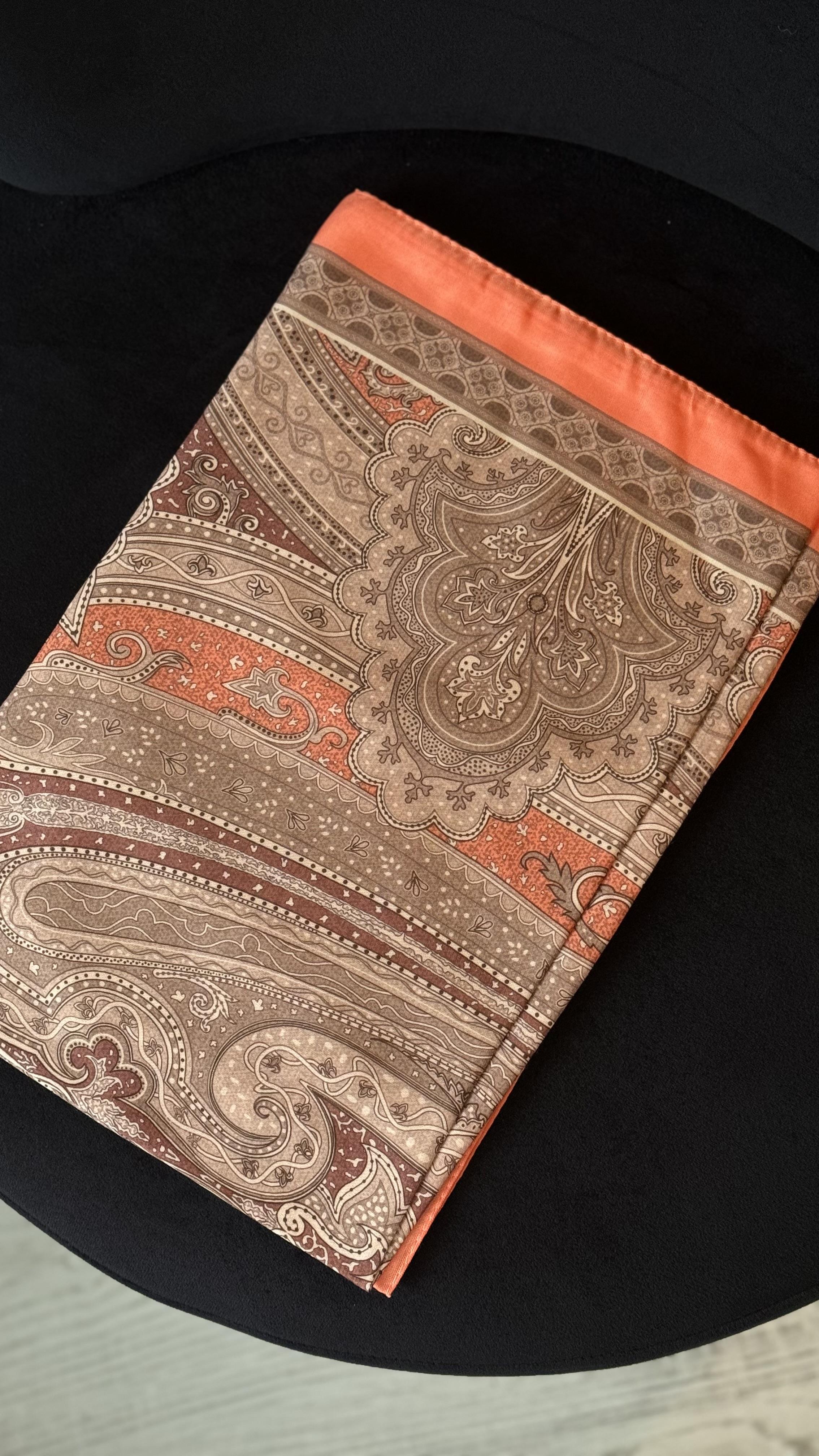ORANJ / ETNİK DESEN PAMUK ŞAL