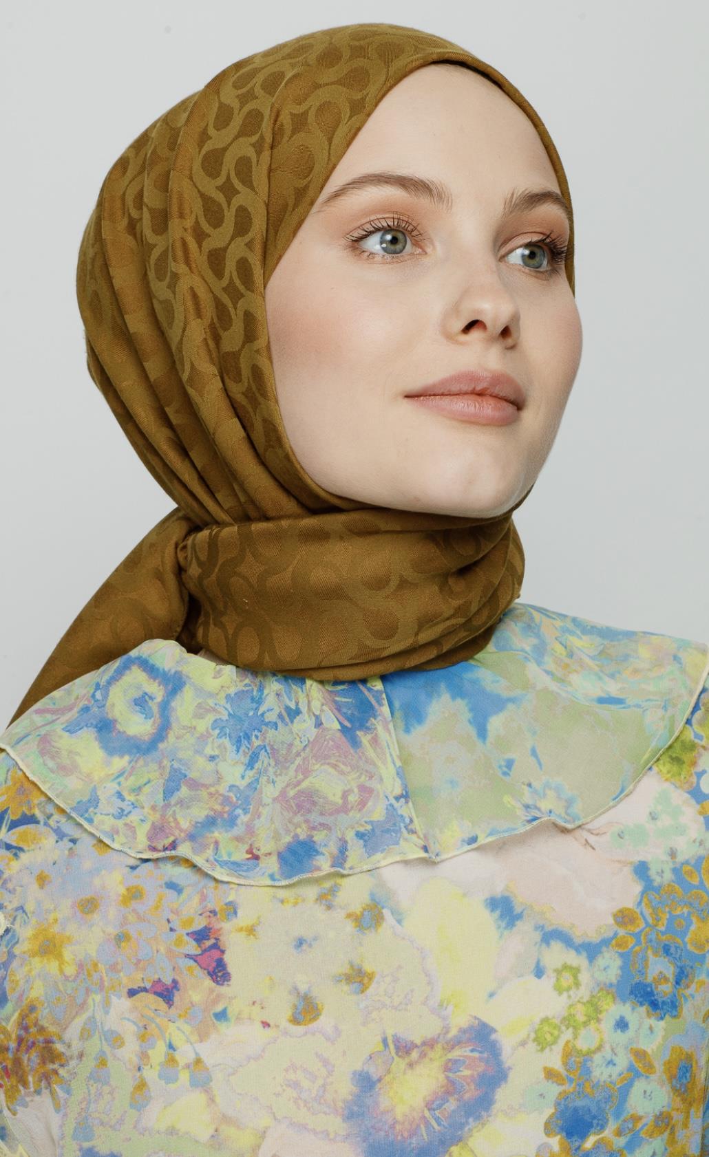 PAS YEŞİLİ / BLOOM DESEN ŞAL 