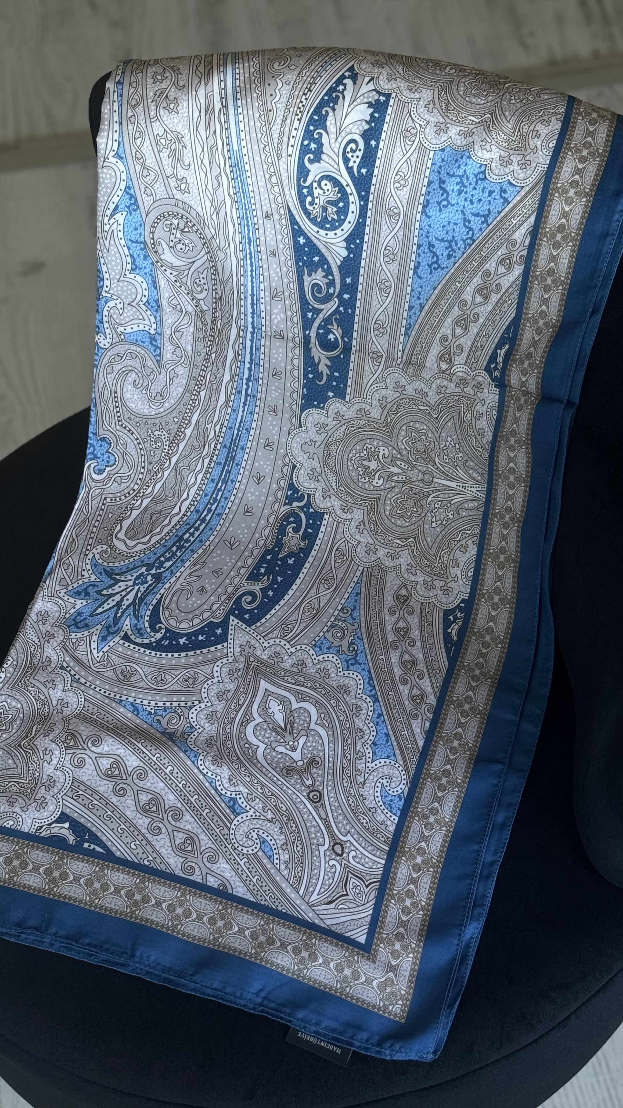 SAX GRİ / ETNİK DESEN PAMUK ŞAL