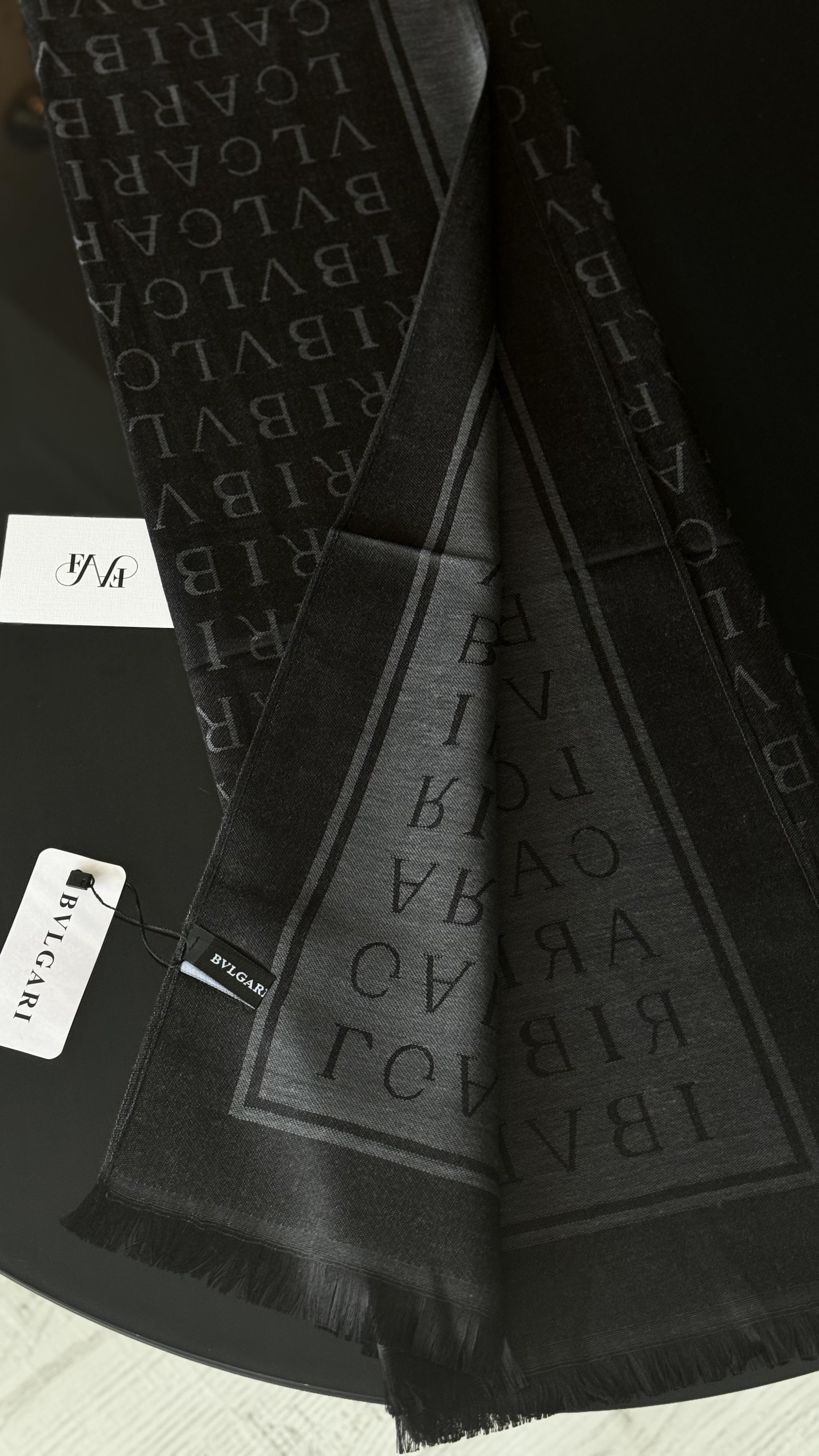 SİYAH GRİ ÇİFT YÖNLÜ KAŞMİR / YÜN ŞAL