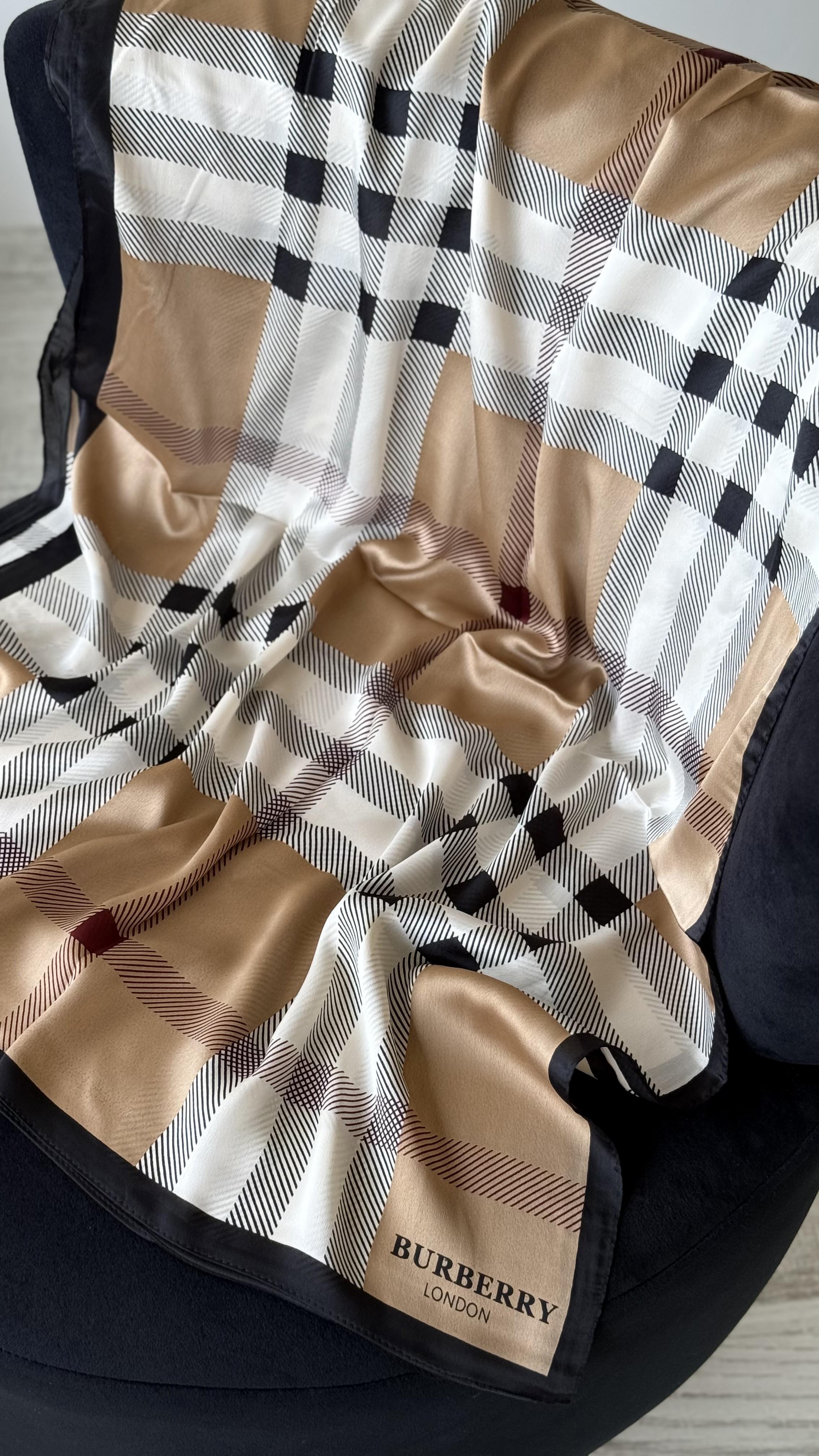 SÜTLÜ KAHVE SİYAH / ORJİNAL DESEN VUAL İPEK ŞAL