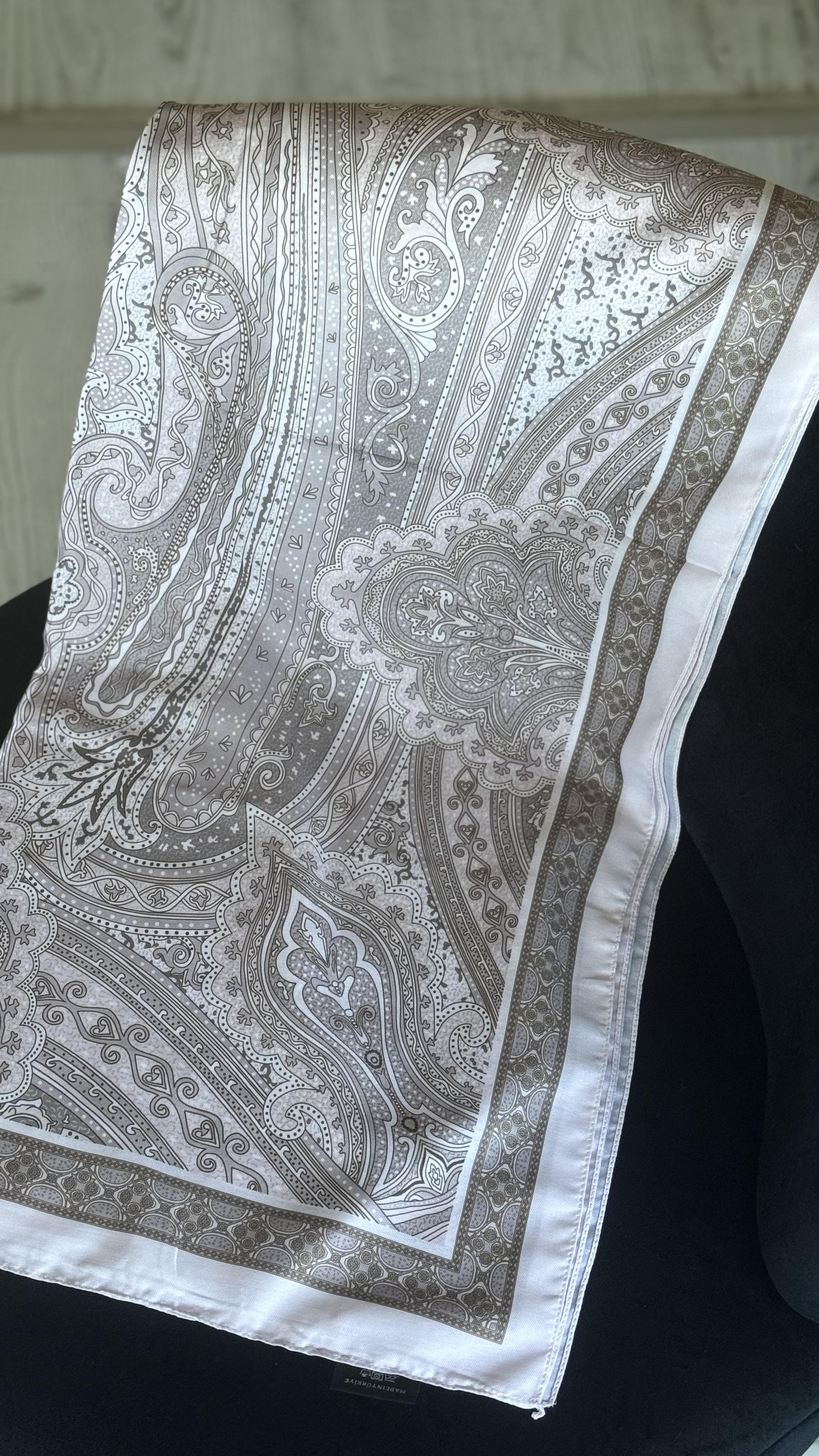 TAŞ / BEJ / ETNİK DESEN PAMUK ŞAL