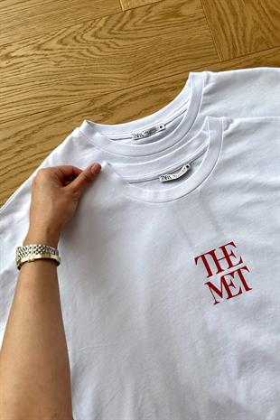 ZR Beyaz The Met Tişört