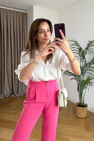 More Krem Saten Gömlek