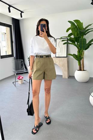 Lonse Haki  Keten Şort