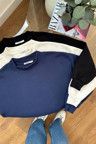 Plow Lacivert Oversize Basic Sweatshirt