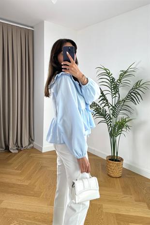 Sento Bebe Mavi Yaka Detaylı Bluz