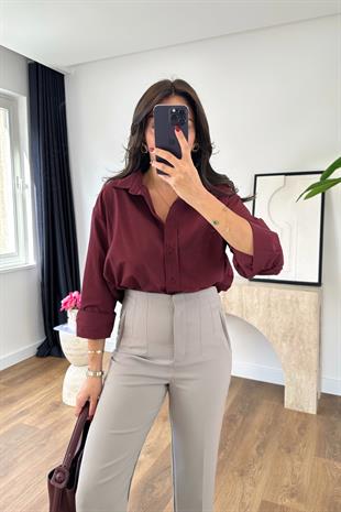 İntisa Bordo Basic Gömlek