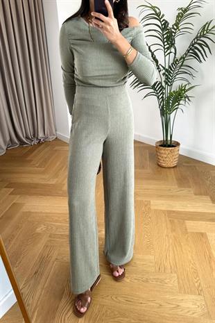 Folena Haki Bluz Pantolon Takım