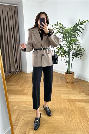 Fipsy Vizon Kaşe Blazer Ceket