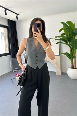 Viro Füme Cut Out Yelek