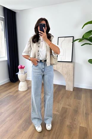 ZR Grape Buz Mavi Straight Jean